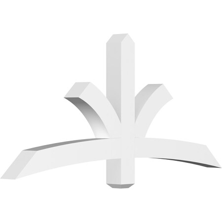 Ekena Millwork Davenport Architectural Grade PVC Gable Bracket, 60"W x 27 1/2"H x 4"D x 4"F, 11/12 Pitch GBP060X28X0404DAV00